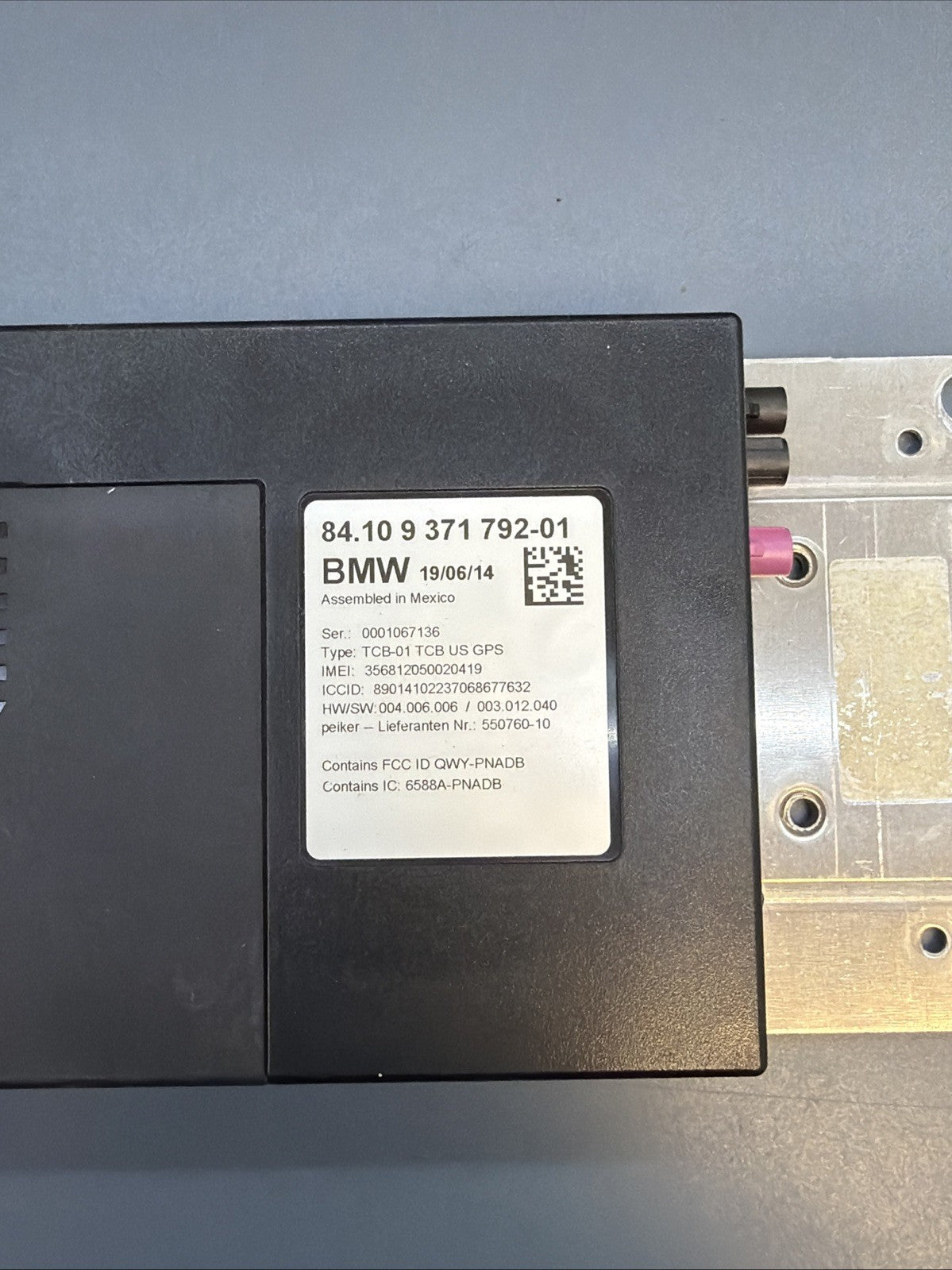 2016-2018 BMW 328 F30 COMMUNICATION TELEMATICS CONTROL MODULE 9329341 OEM