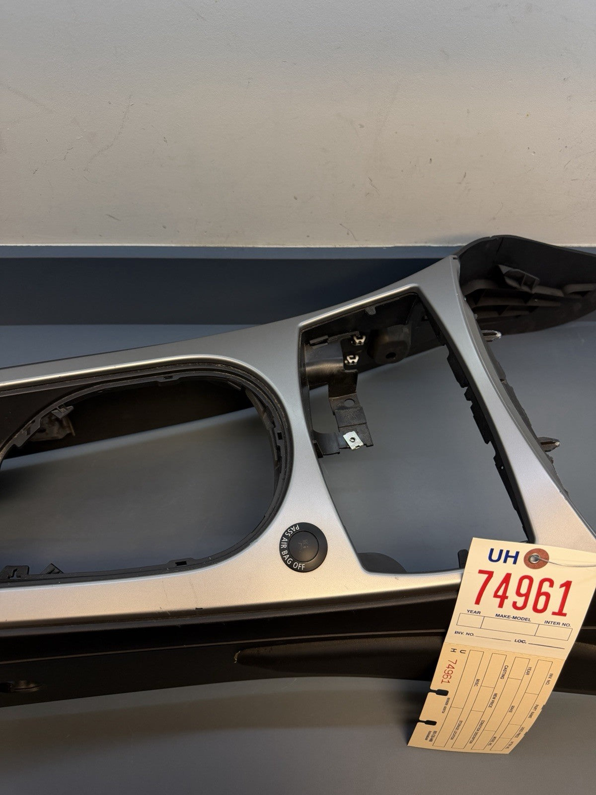 03-08 BMW E85 E86 Z4 Center Console Base Silver Trim Panel Cover OEM 7053115