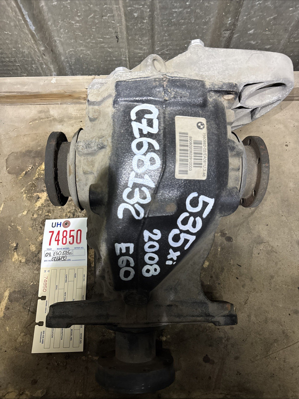 BMW REAR DIFFERENTIAL E60 SERIES 535Xi AUTO FINAL DRIVE 3.46 7560882