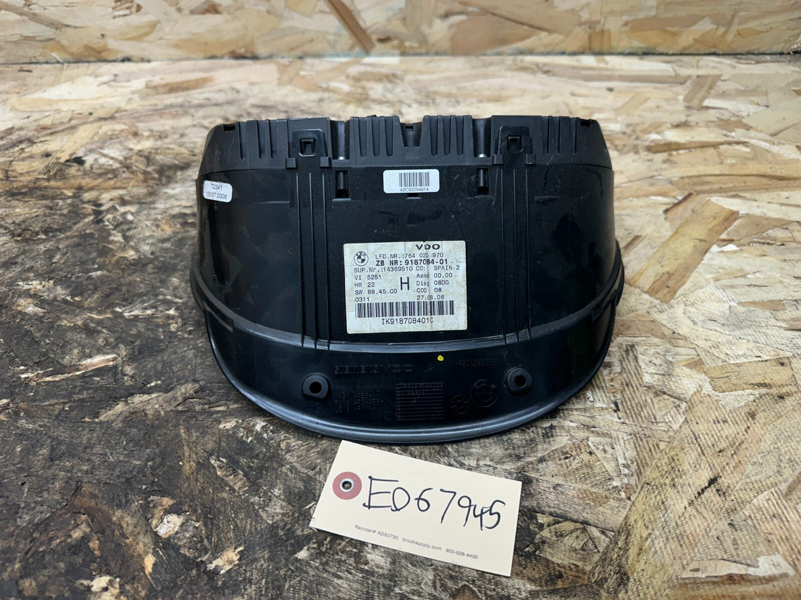 BMW 2006-2013 E90 E92 E9X SPEEDOMETER GAUGE CLUSTER 195K MPH BLACK OEM 9193745