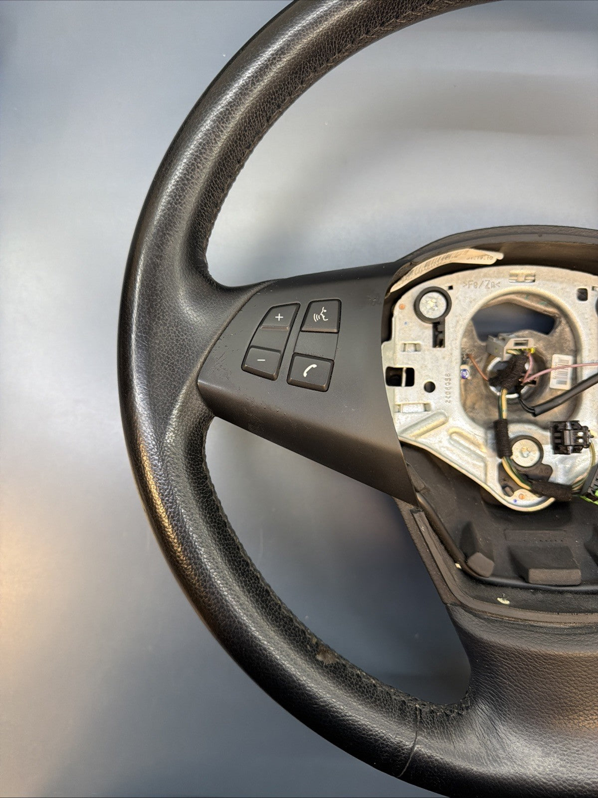 2007-13 BMW X5, E70 Black Leather Steering Wheel W/ Audio OEM 2445433
