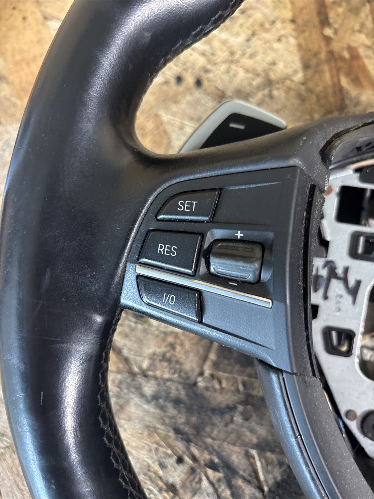 BMW F01 F02 F10 F11 M Sport Black Leather Steering Wheel OEM 6175430