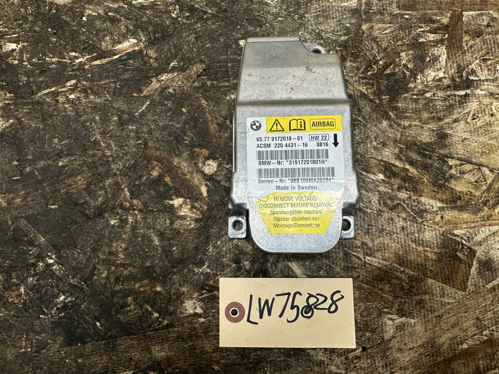 BMW 2002-2010 E60 E85 5 SERIES Z4 SRS CONTROL MODULE CRASH SENSOR OEM 9172018