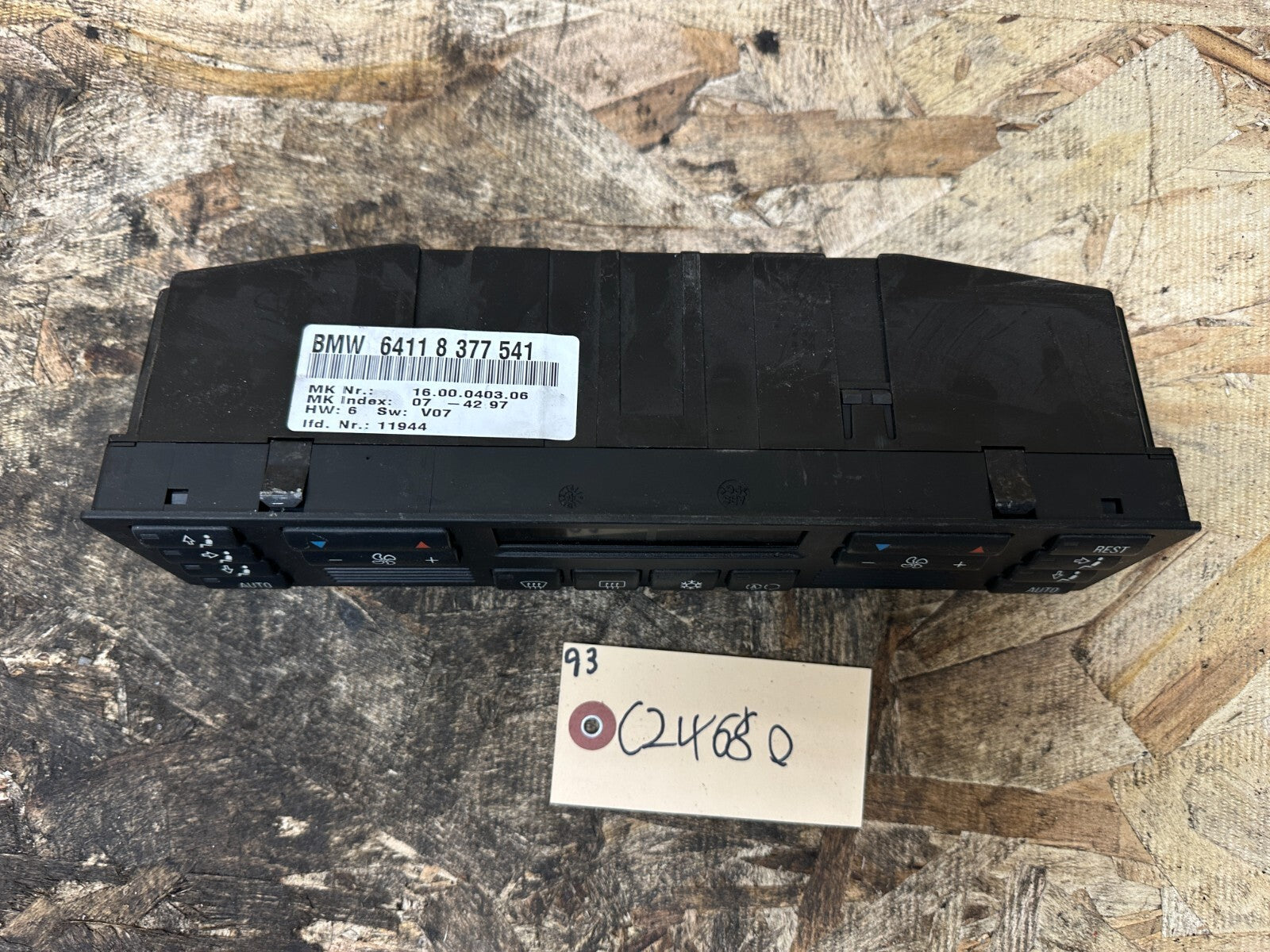 BMW 1995-2001 E38 7 SERIES AC HEATER CLIMATE CONTROL PANEL OEM 8377541