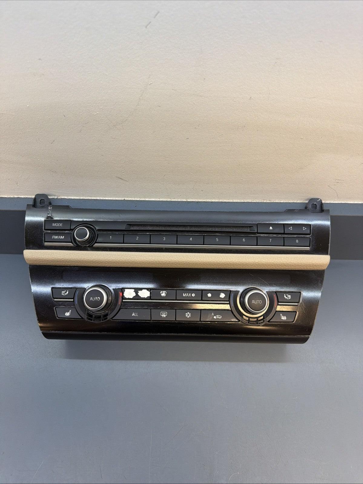 BMW 2010-2017 F10 5 SERIES AC HEATER CLIMATE CONTROL PANEL BLACK OEM 9241241