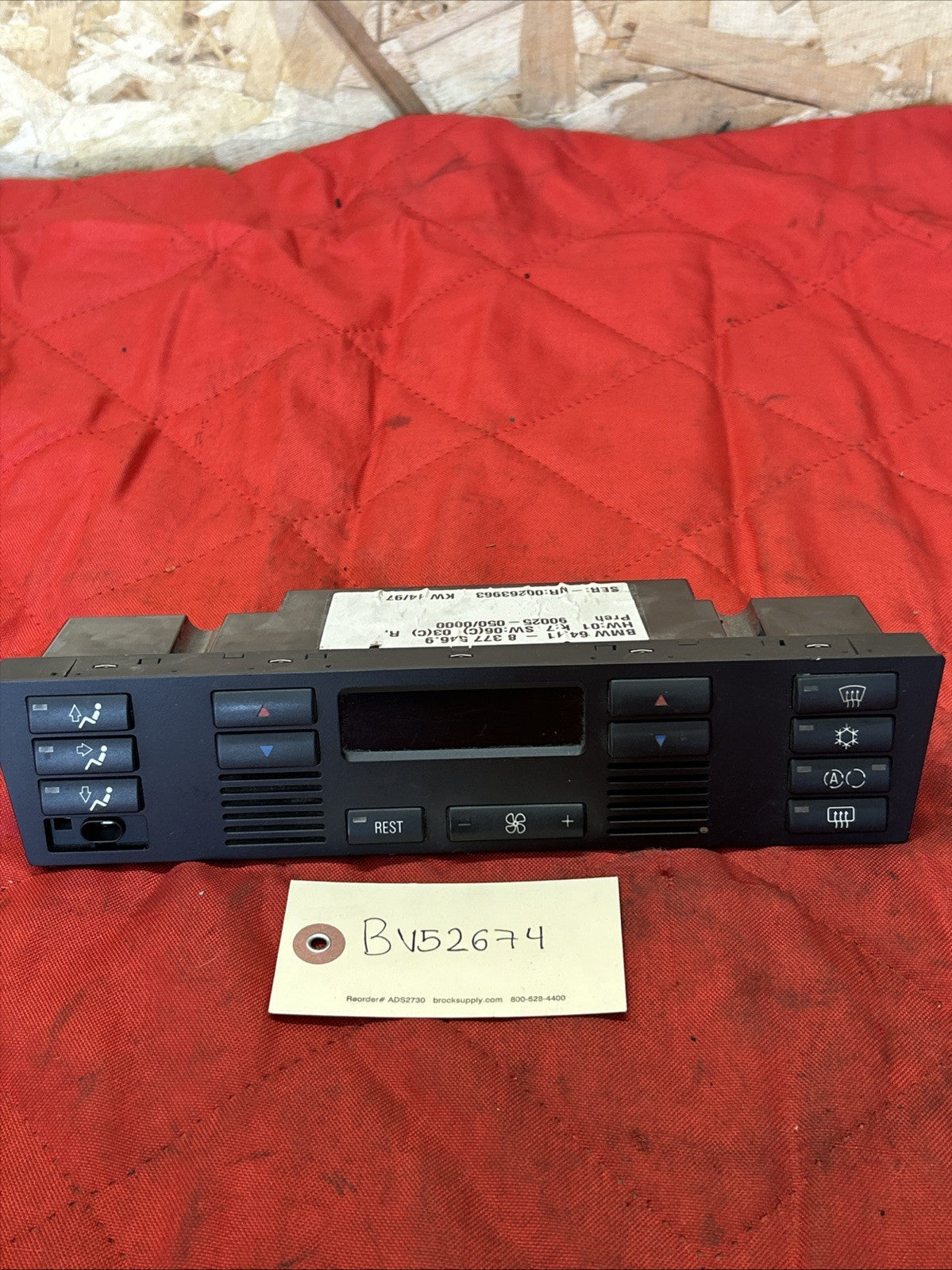 96–03 BMW E39 525i 530i 540i M5 Climate Control Unit Digital AC Heater 8377546