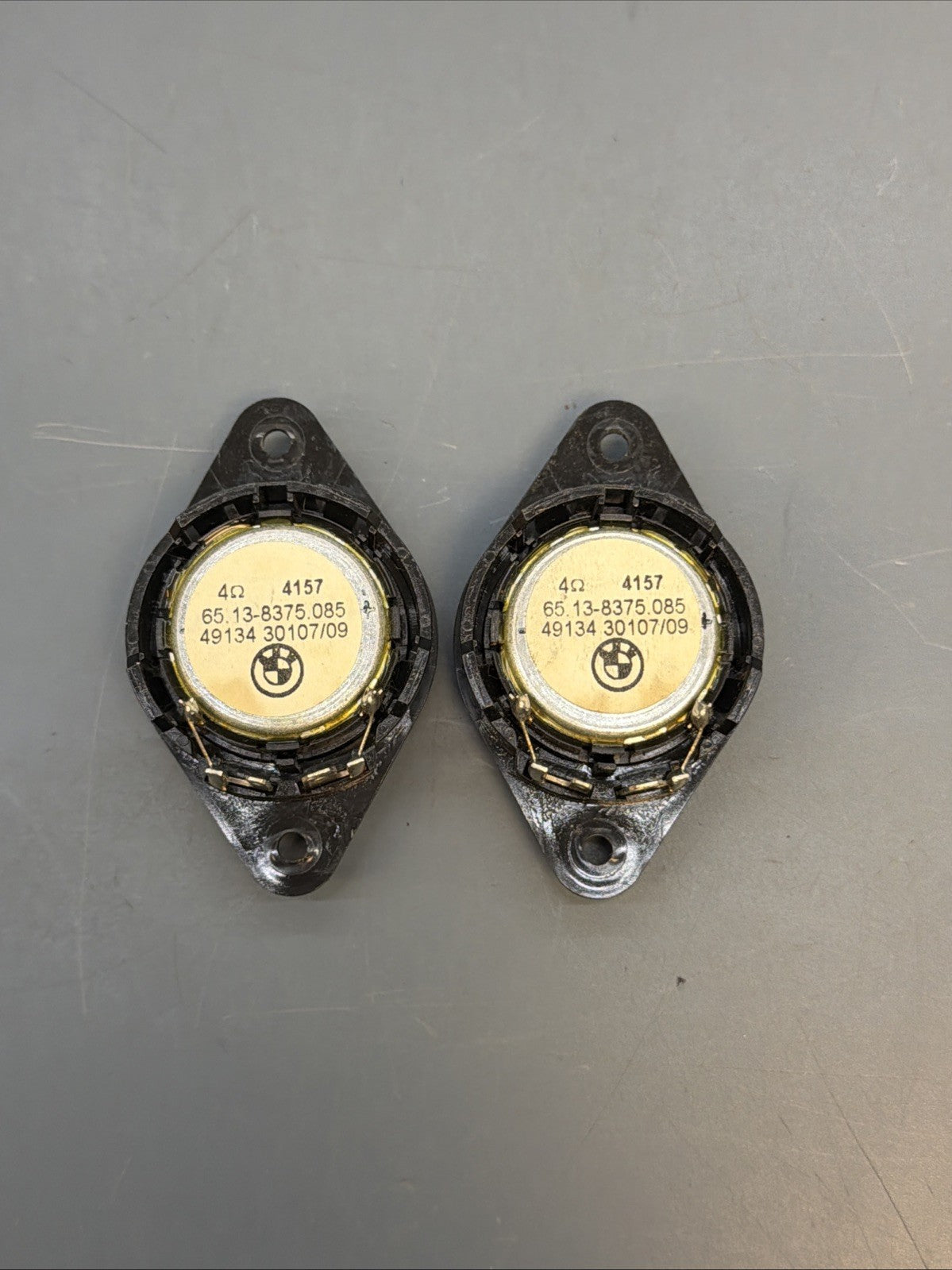 91-99 BMW E36 E34 Front Door Loudspeaker Pair OEM 65138375085