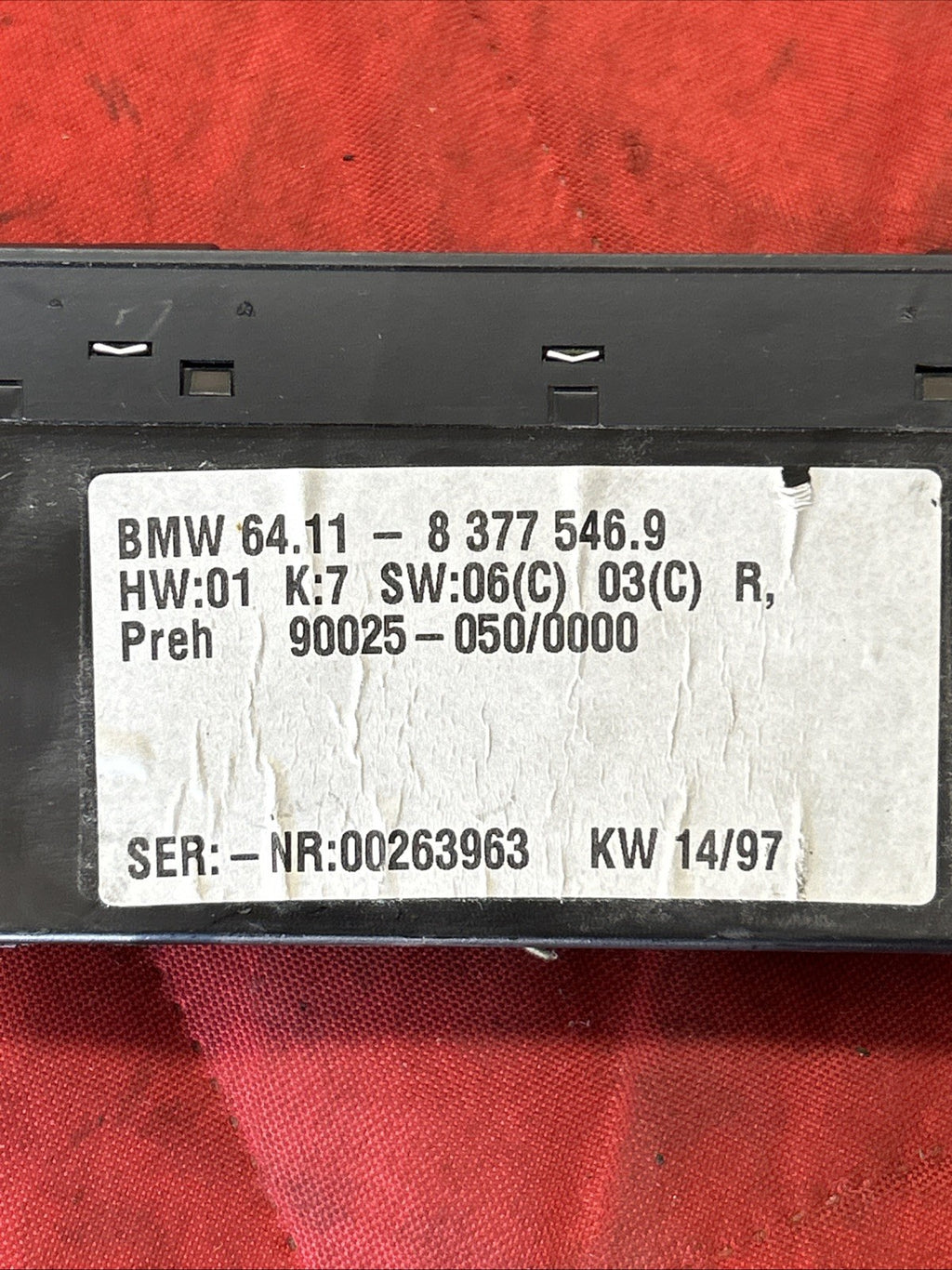 96–03 BMW E39 525i 530i 540i M5 Climate Control Unit Digital AC Heater 8377546