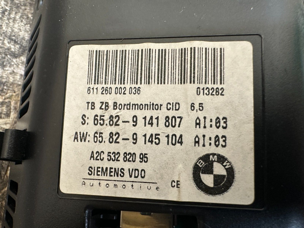 BMW 2007-2010 E60 E63 NAVAGATION DISPLAY SCREEN OEM 9141807/9145104