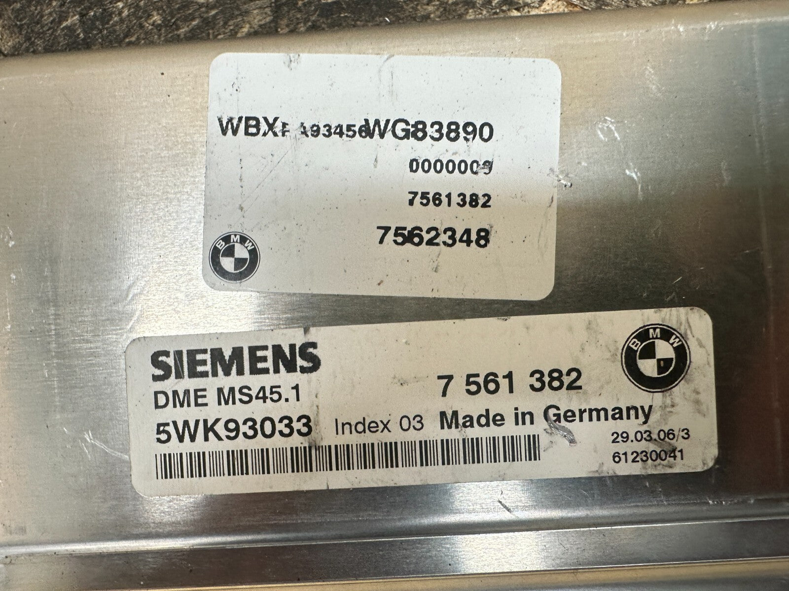 BMW 2003-2006 E83 ECU+CAS(IMMOBILIZER)+KEY VIN MATCHED SET OEM 6988104+7561382