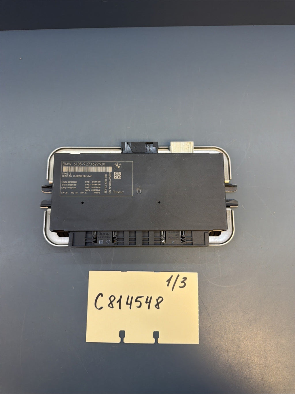 11-16 BMW F07 F10 528 535 M5 FRM3 FOOTWELL BODY LIGHT CONTROL MODULE 9273629 OEM