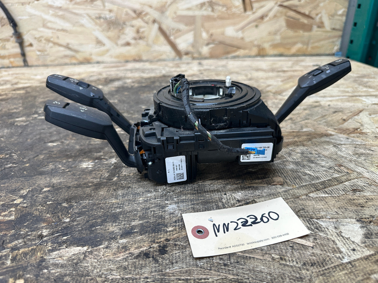 BMW 06-12 E90 STEERING COLUMN SWITCH MODULE COMPLETE W CLOCK SPRING OEM 9169755