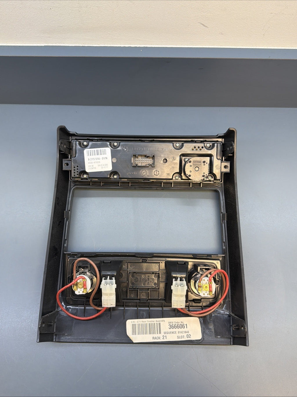 BMW 2007-2014 E70 E71 X5 X6 REAR AC HEAT CLIMATE CONTROL SWITCH PANEL 9215514