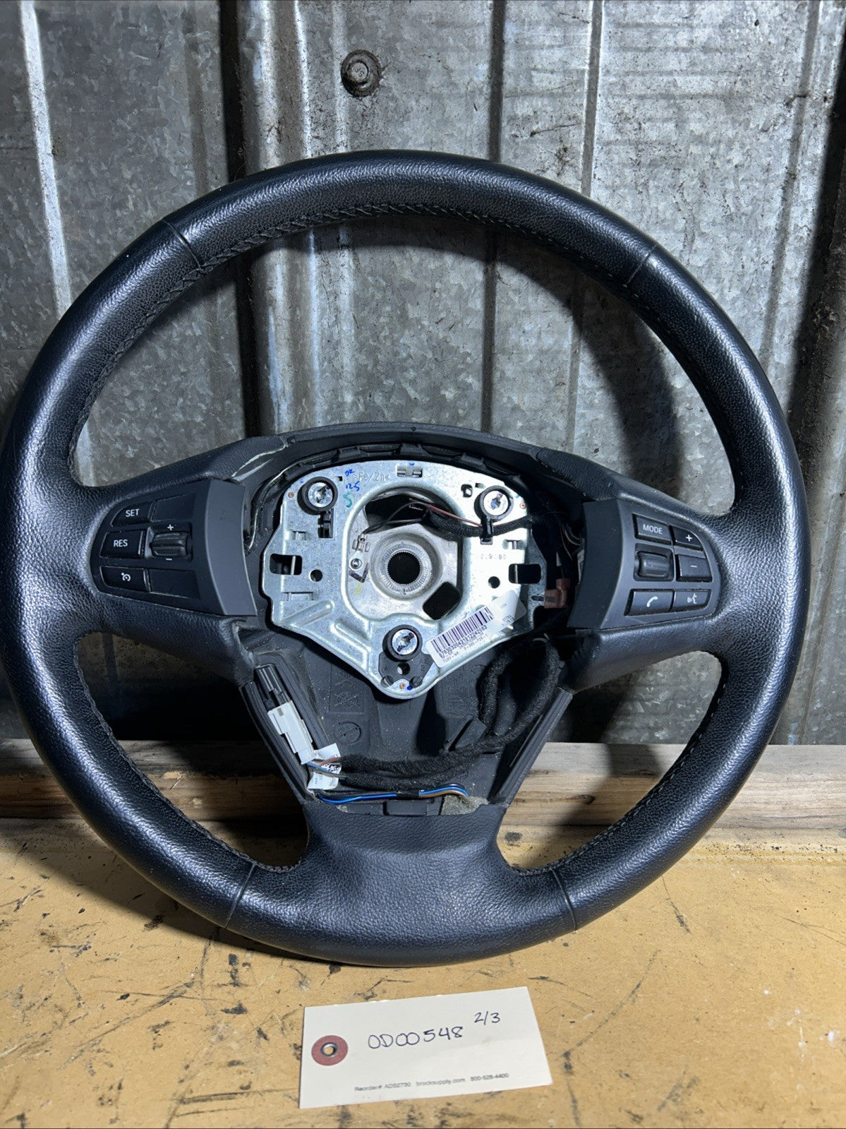 BMW 2011-2017 F25 X3 BLACK LETHER STEERING WHEEL+SWITCHES OEM 2406058