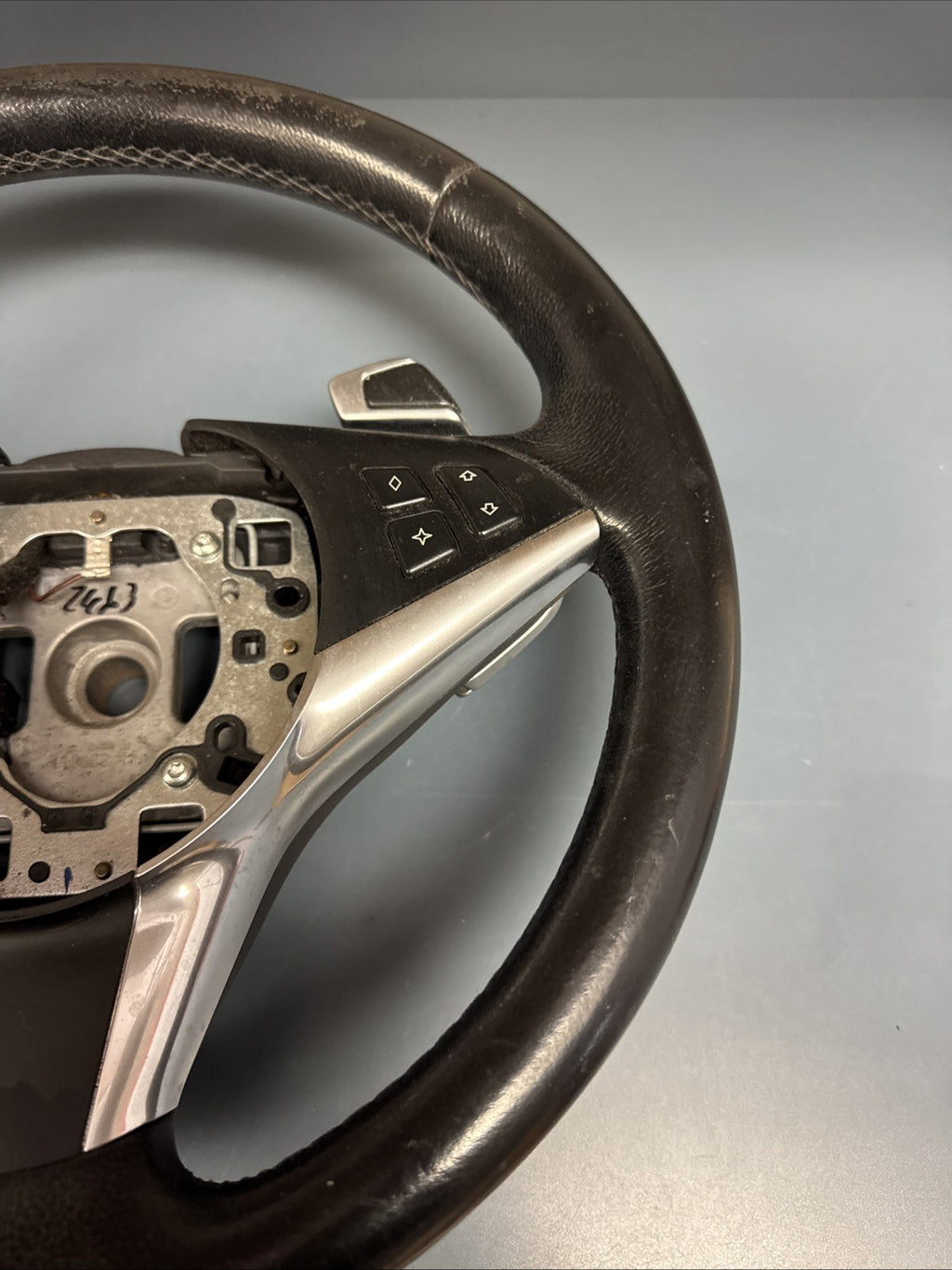 06-10 BMW E60 E63 E64 5/6 Series Sport Leather Steering Wheel Black OEM 6774458