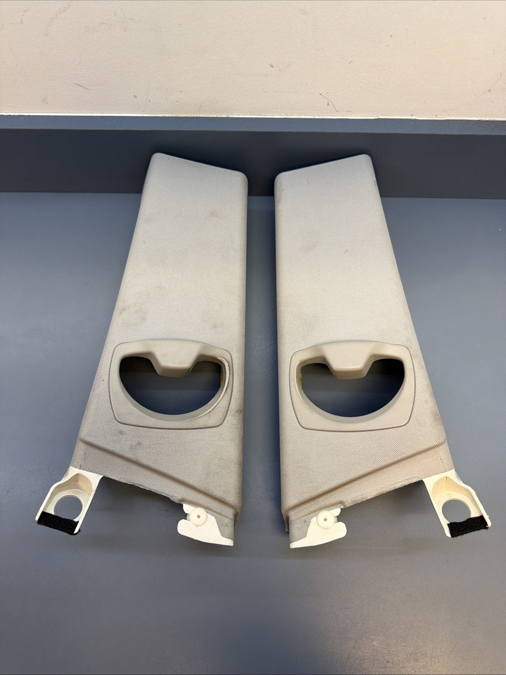 BMW E92 Right & Left Side B Pillar Center Post Trim Panel Gray 7117470 7117469