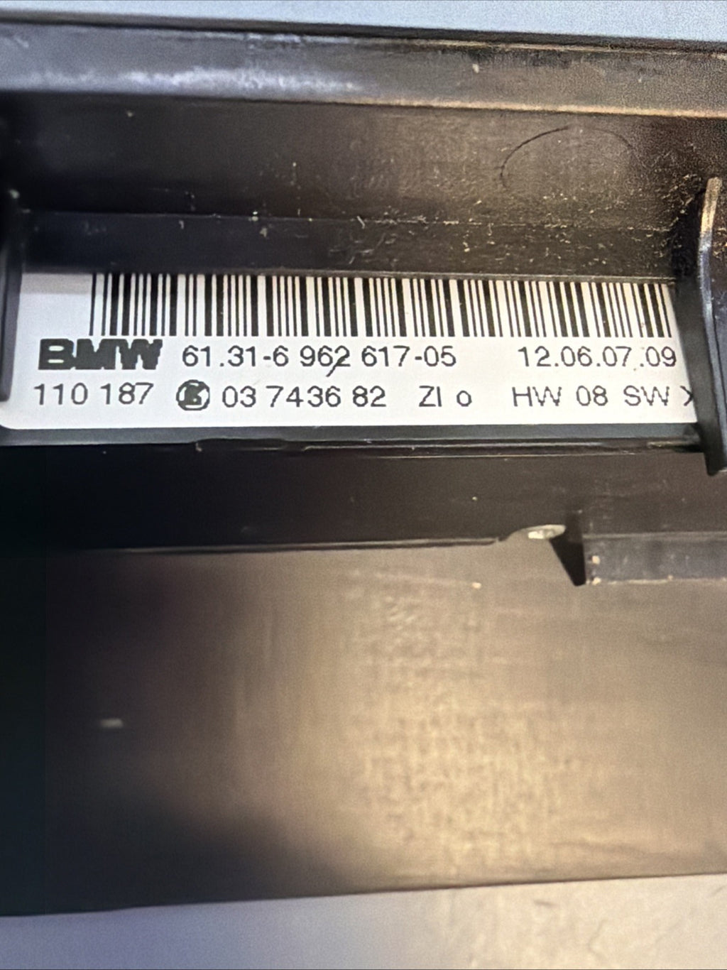 BMW E90 E91 E92 PDC Control Switch Panel With Surround 61316962617