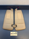 00–05 BMW E46 325i Right & Left Light Sun Visor Mirror Leather Set BEIGE 6905983