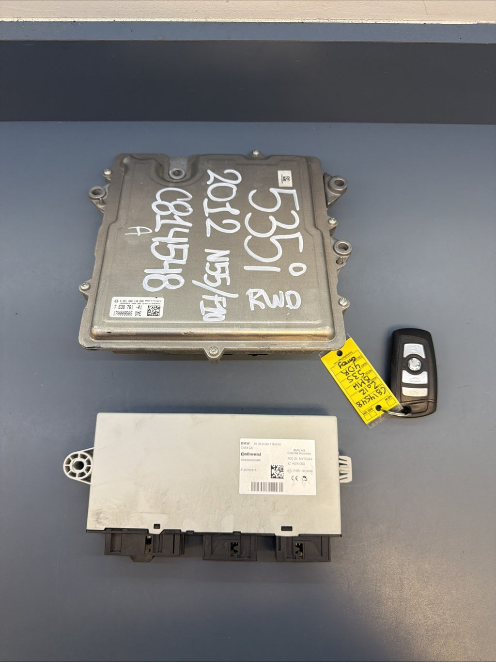 2011-13 BMW 535i ECM DME ECU ENGINE CAS4 MODULE KEY 7638781 0261S08148