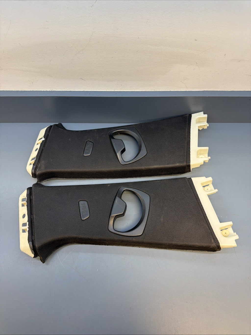 12-18 F30 CENTER LEFT AND RIGHT B PILLAR TRIM MOLDING BLACK SET 7220998 7220997