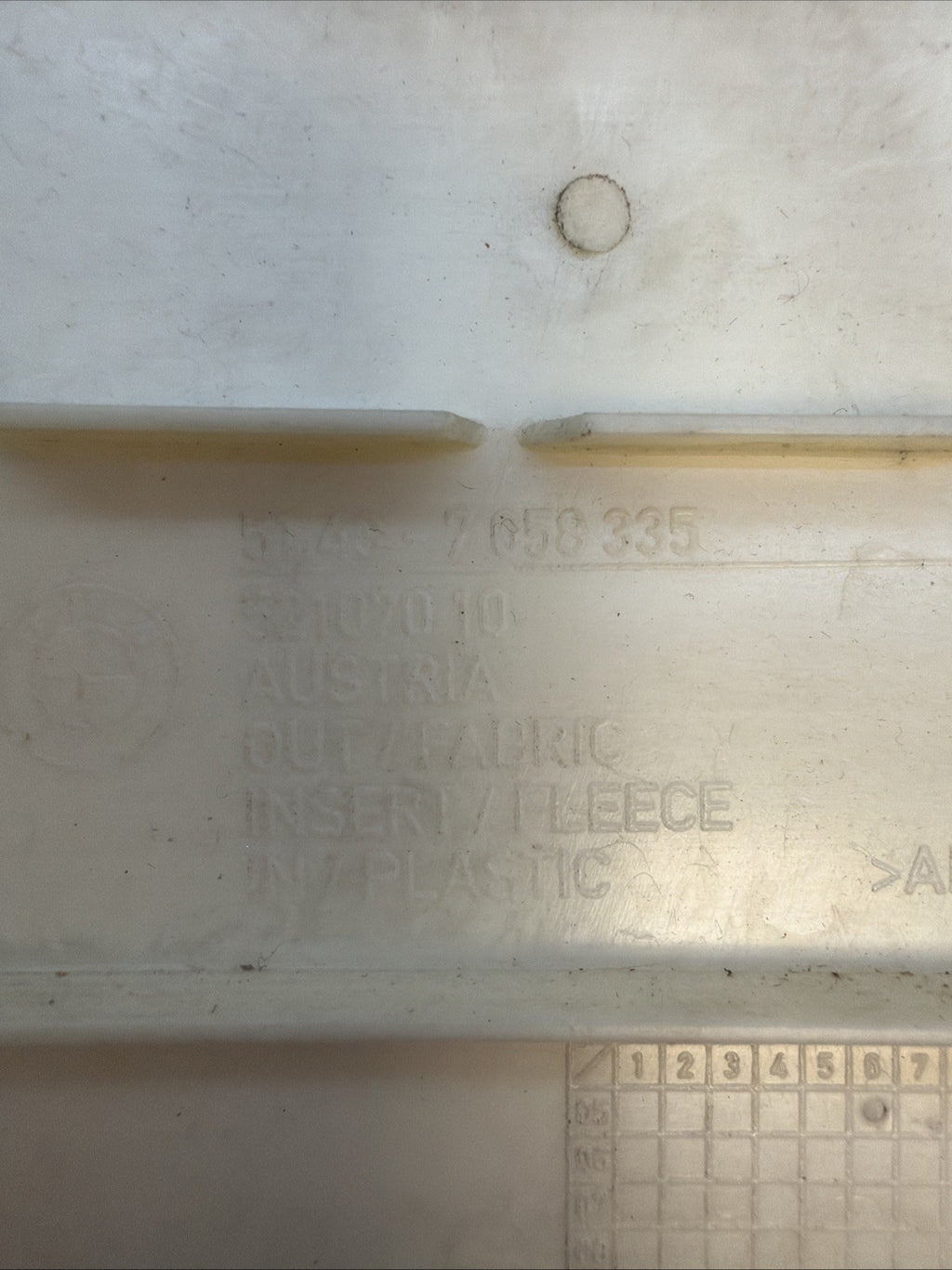 06-11 BMW E90 328 330 335 Left Driver Side Pillar Trim Panel OEM 7058335 GRAY