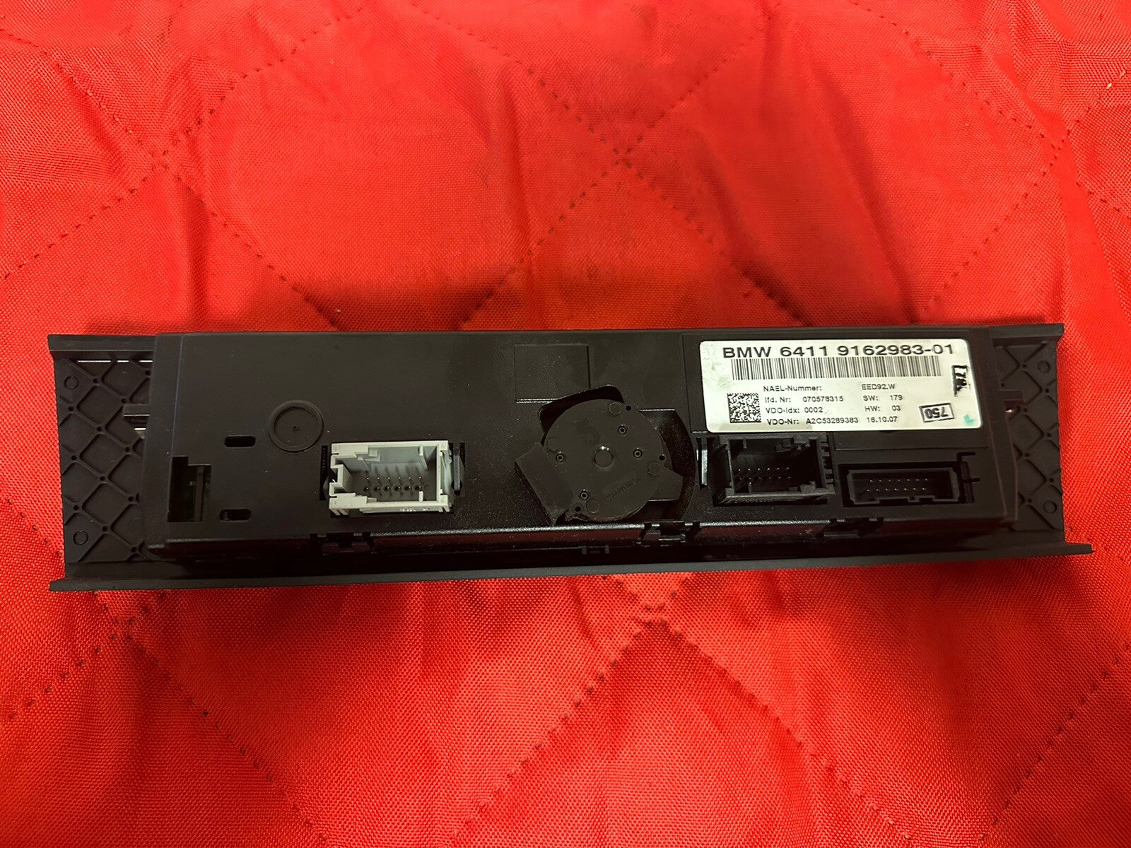 07-09 BMW E90 E93 E93 3 SERIES AC HEATER CLIMATE CONTROL TEMPERATURE OEM 9162983