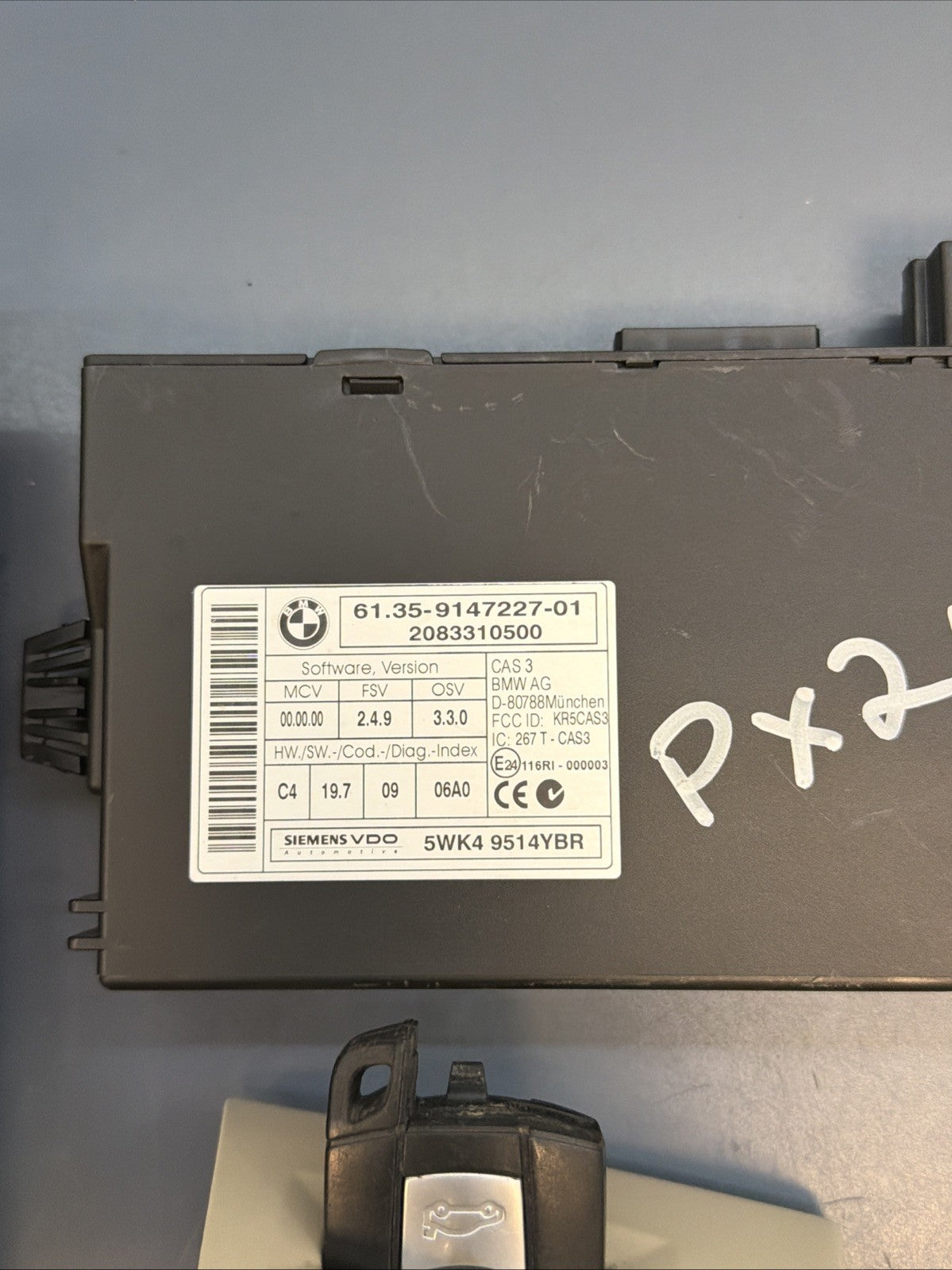 BMW 328I 128I E90 E92 E93 E82 N52 ENGINE ECU SET DME MSV80 CAS3 KEY SET 7594483