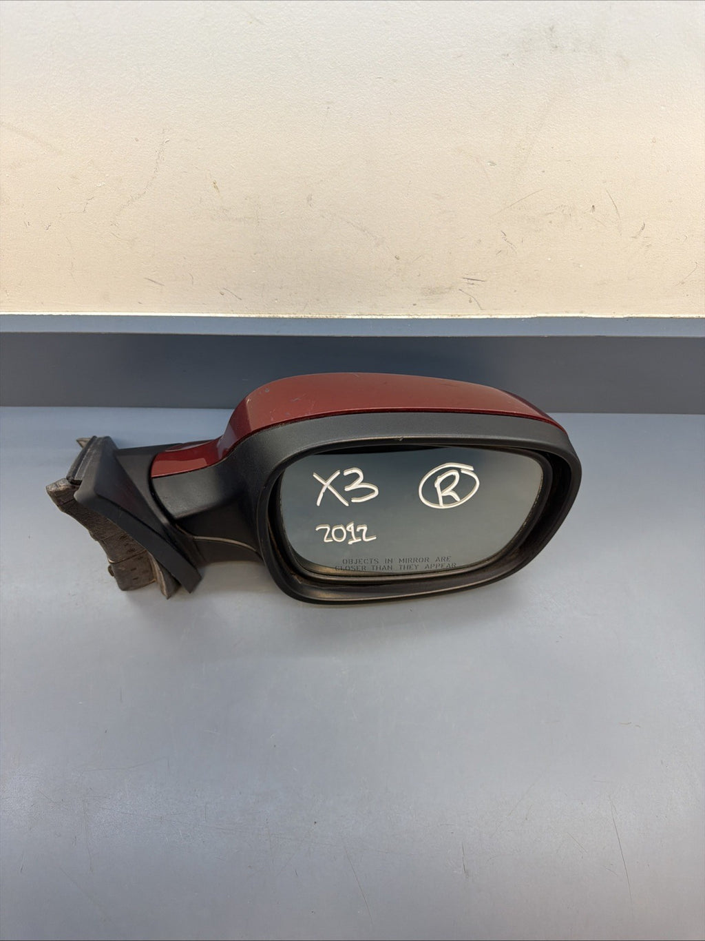 2011 - 2014 BMW X3 Door Mirror HEATED Right SIDE W/O Camera Red  RH | OEM