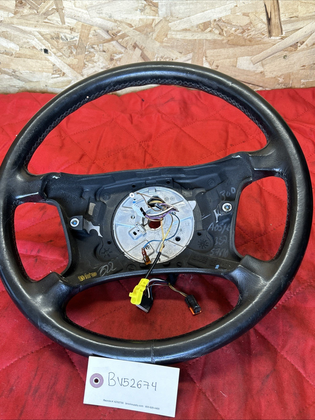 95-03 OEM BMW E39 E38 528 740 750 Left Driver Leather Steering Wheel 6753739