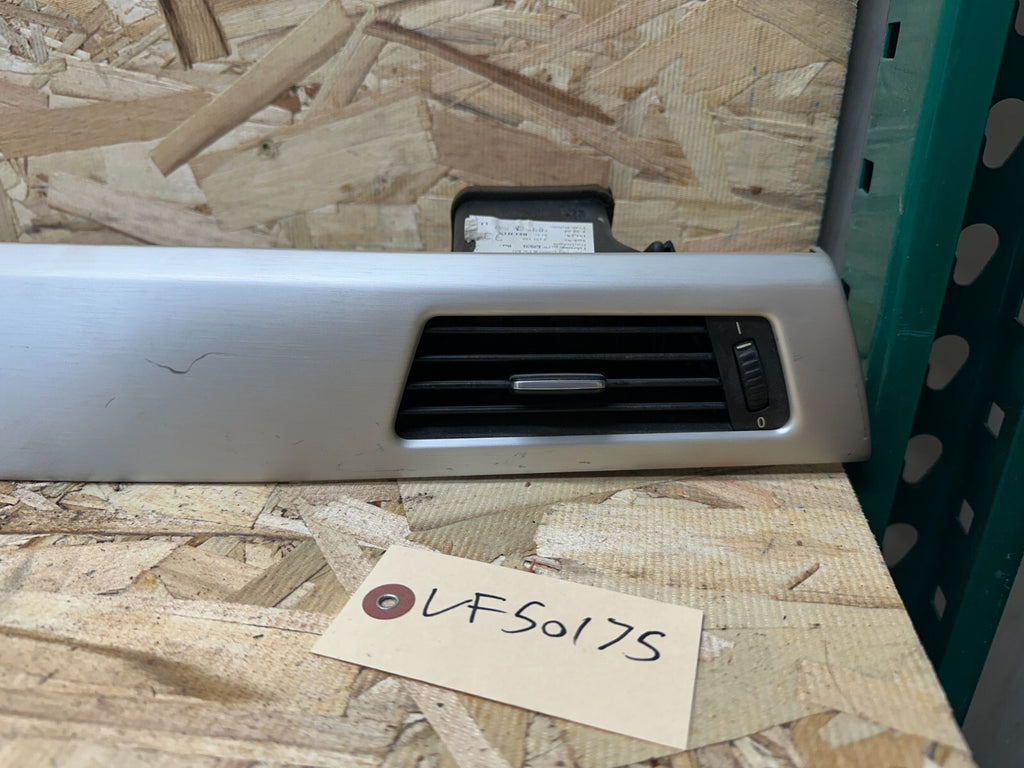 BMW 2006-2012 E90 SILVER CLIMATE CONTROL VENT TRIM 2PC OEM 6982457+6949913