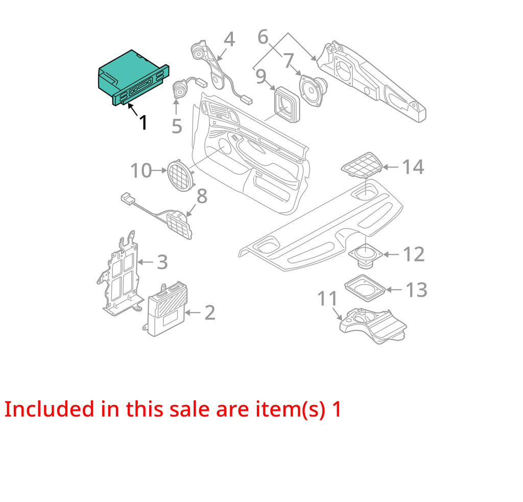 97-01 BMW 5-SERIES BUSINESS CASSETTE PLAYER UNIT OEM  6902814