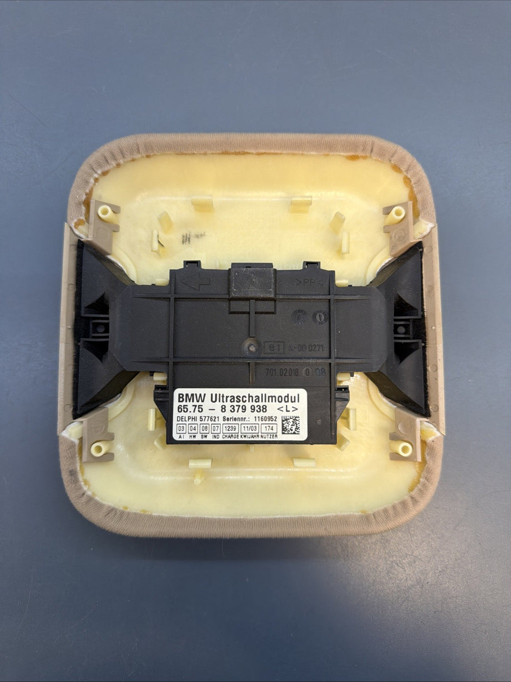99-06 BMW E46 330 325 M3 Rear Upper Overhead Roof Ultrasonic Alarm Beige 8379938