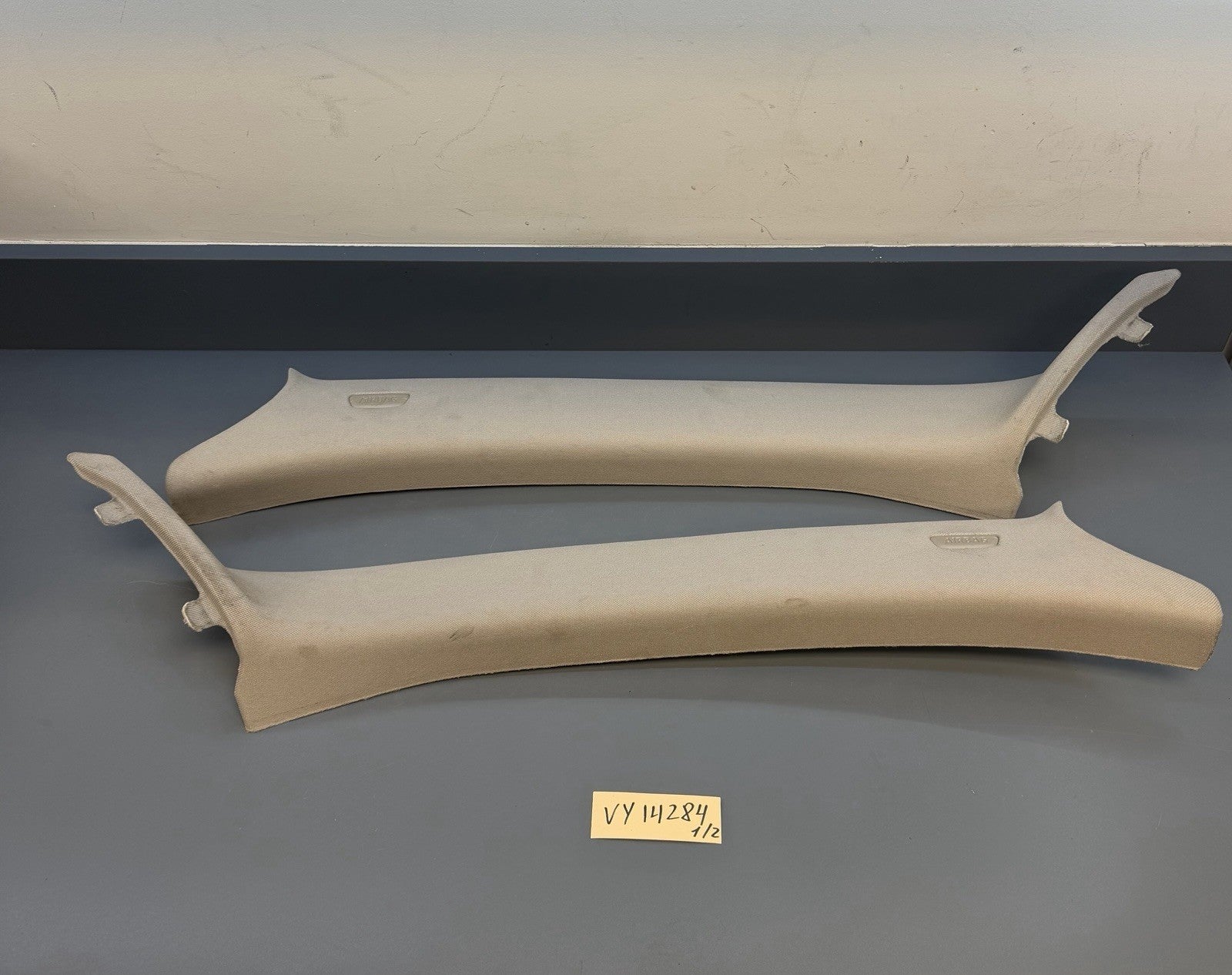 12-2015 BMW X1 Front Left Right PAIR A Pillar Trim Panel Cover 2990774 OEM GRAY