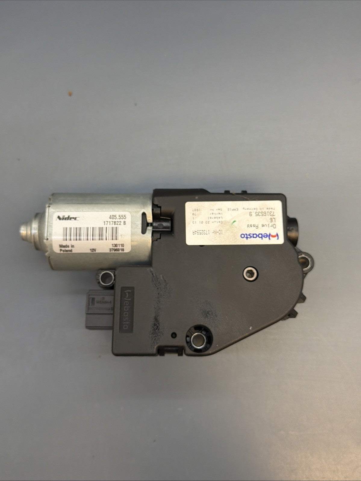 2011-2016 BMW 5-SERIES F10 528I 535I 550 SUNROOF MOTOR DRIVE UNIT 7316535 OEM