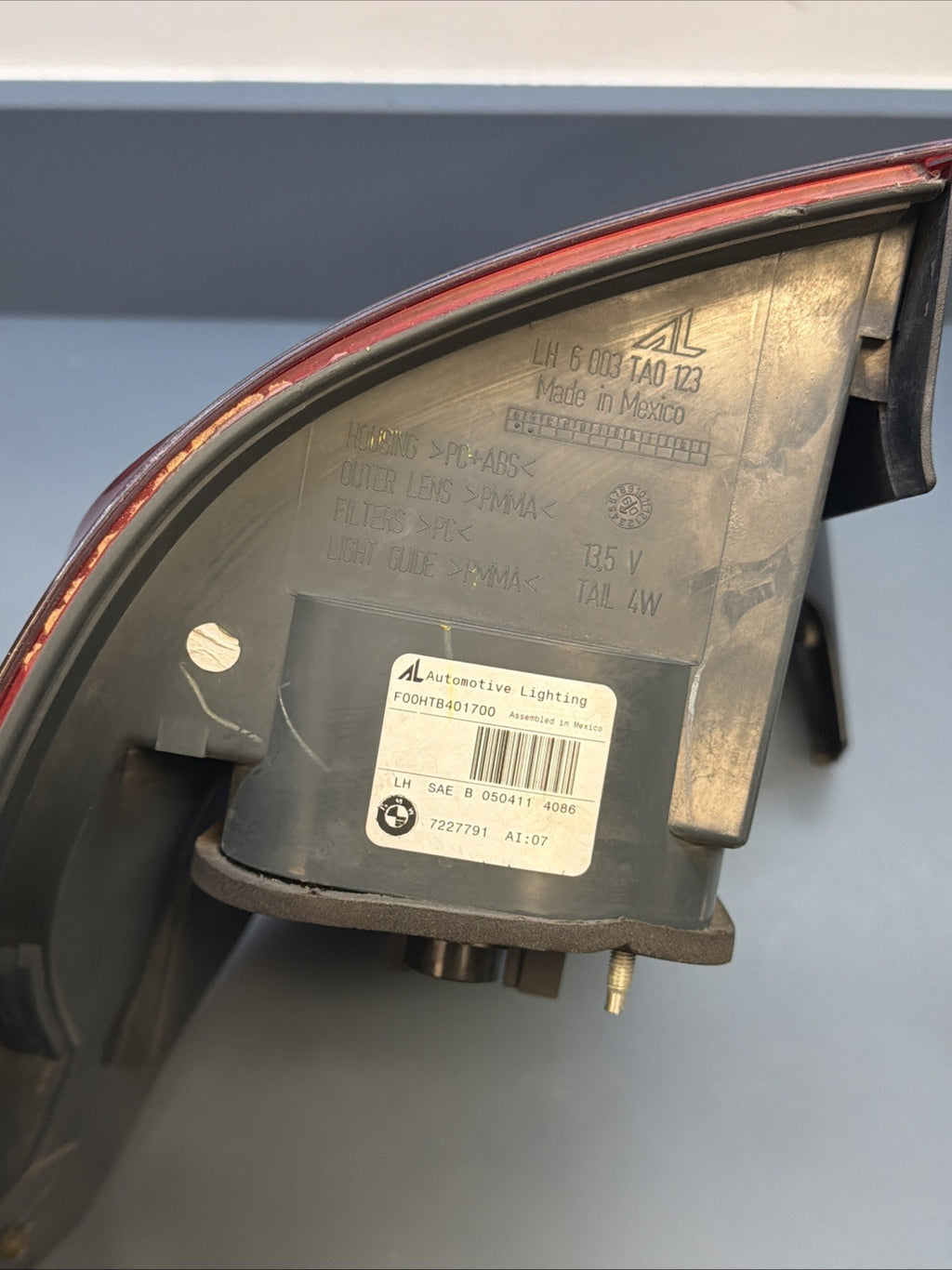 2011-2013 BMW X5 E70 GENUINE Driver Left Side Outer Tail Light Lamp OEM 7227791