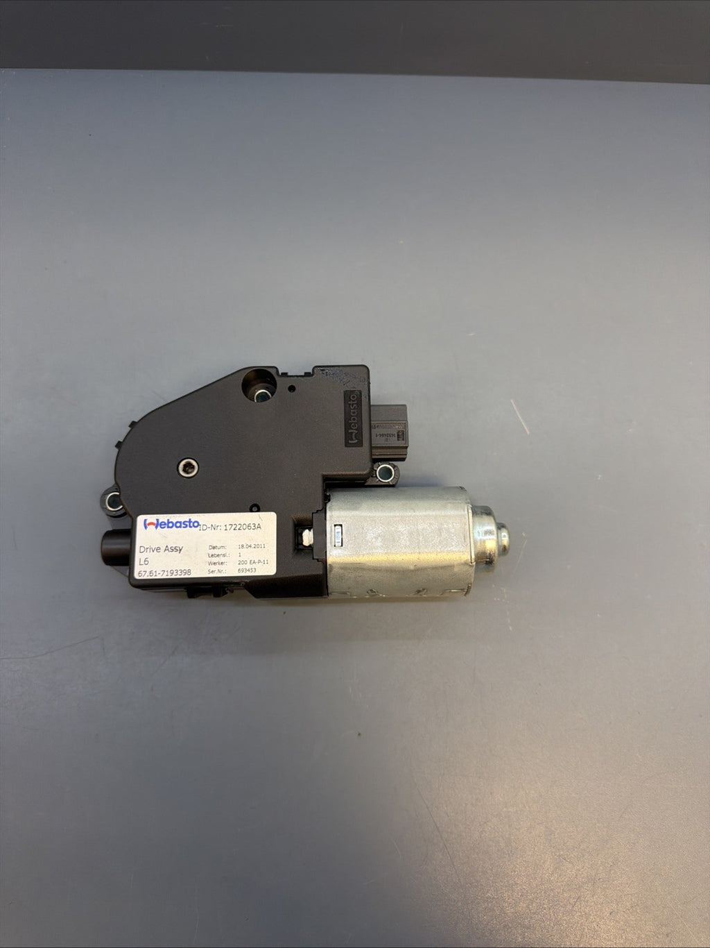 07-13 OEM BMW E90 E92 328 335 M3 Upper Sunroof Moon Roof Motor Unit 7193398