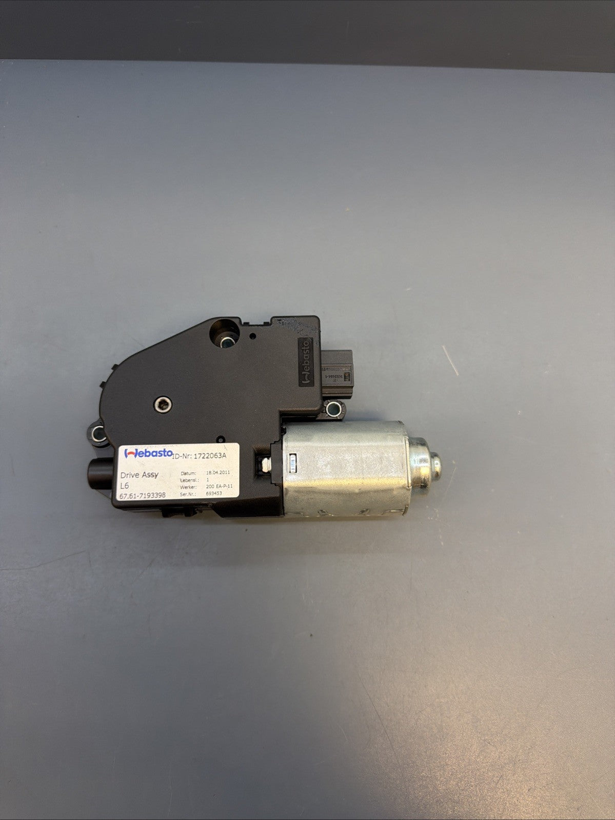 07-13 OEM BMW E90 E92 328 335 M3 Upper Sunroof Moon Roof Motor Unit 7193398