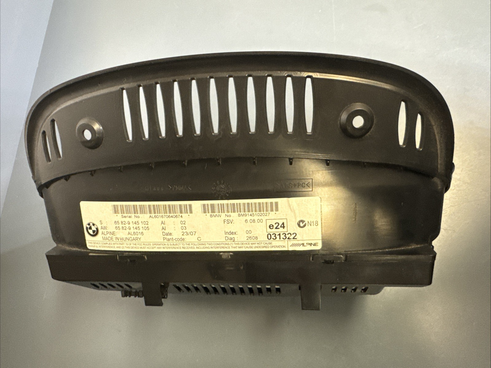2008 BMW 550I E60 DASH ONBOARD CID NAVIGATION DISPLAY SCREEN MONITOR 9145105 OEM