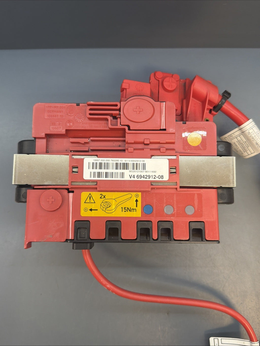 12-15 BMW X1 E84 Battery Power Distribution Junction Box OEM W CABLE 6942912