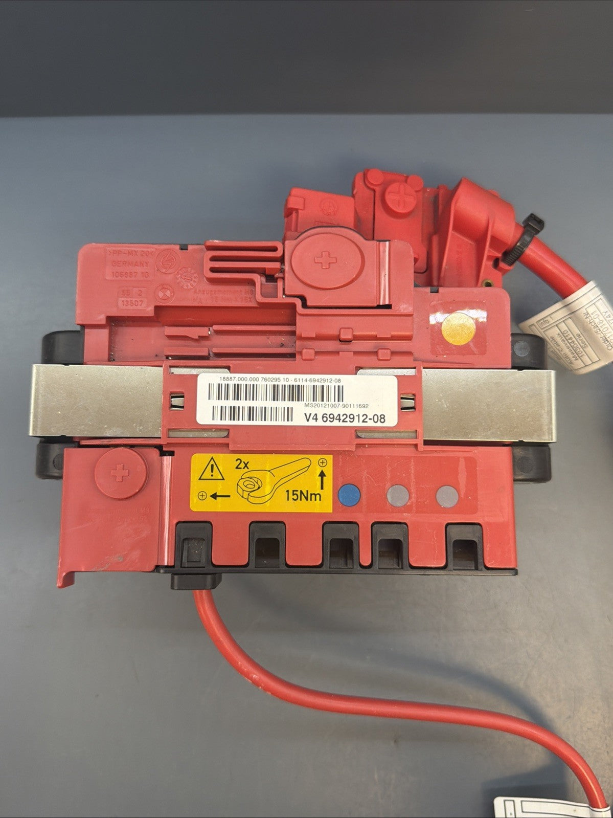 12-15 BMW X1 E84 Battery Power Distribution Junction Box OEM W CABLE 6942912