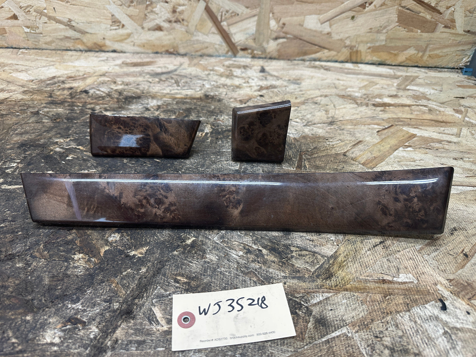 BMW 03-10 E83 X3 INTERIOR DASH BURLED WOOD INTERIOR TRIM PANEL SET 3 PC 1222786