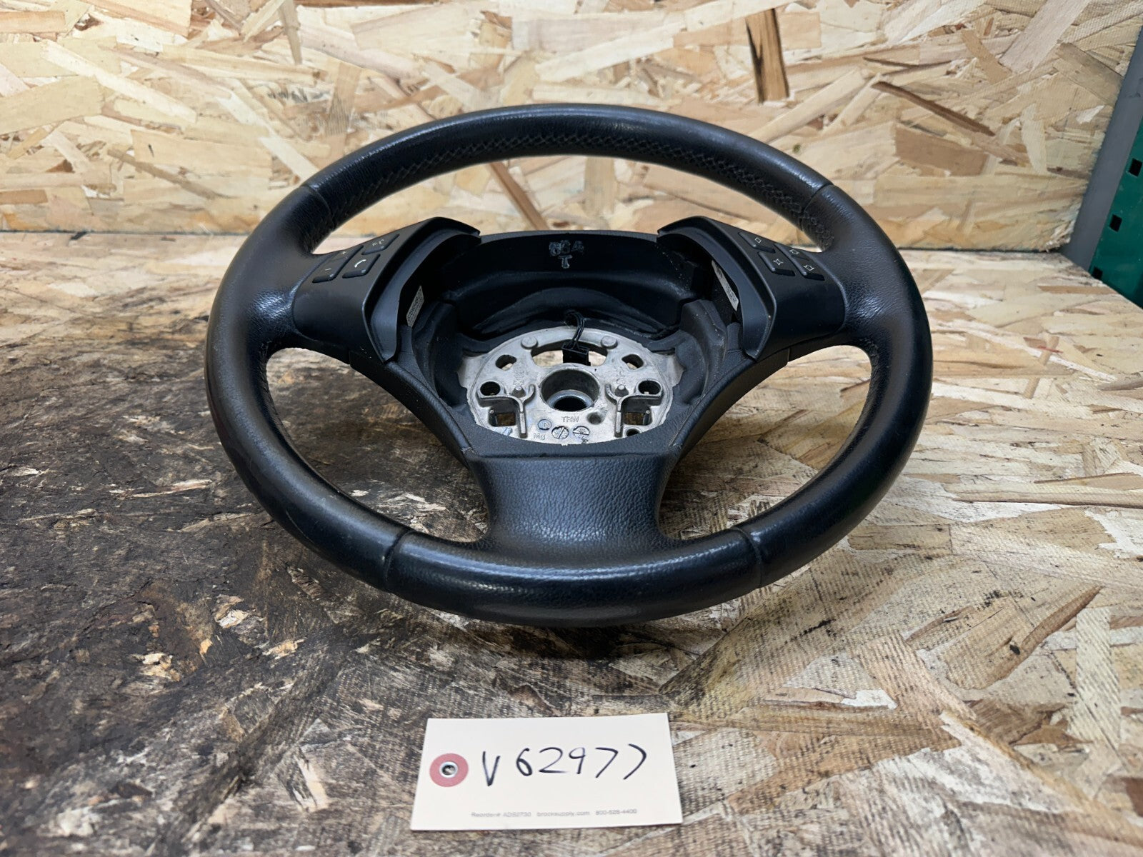 BMW 2006-2012 E90 E9X 3 SERIES BLACK LEATHER STEERING WHEEL OEM 3375E901