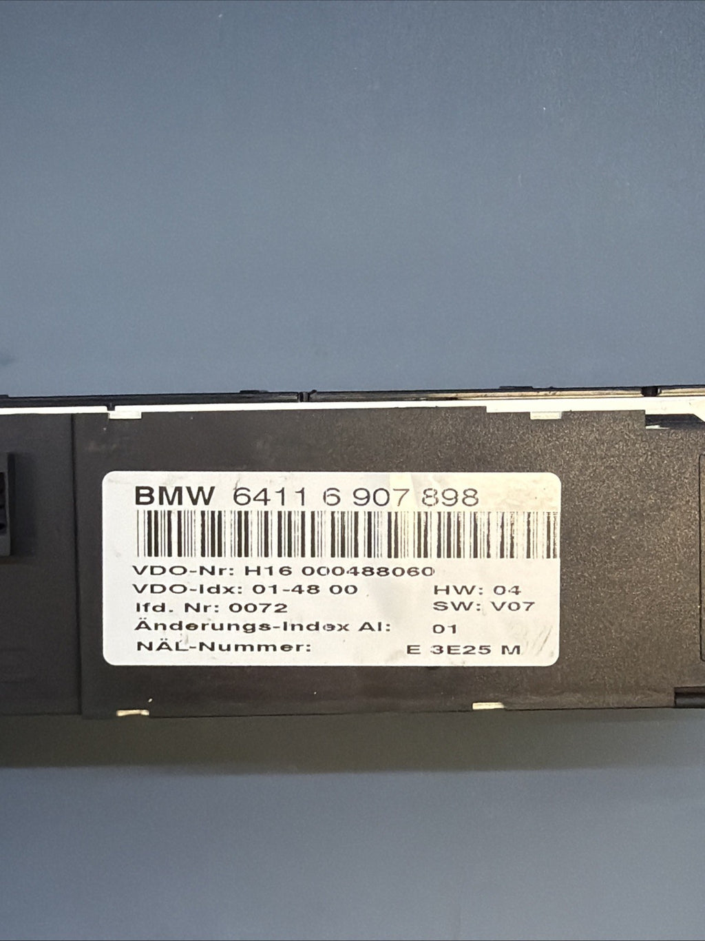 BMW E46 AC CONTROL PANEL CLIMATE CONTROL PANEL 6411-6907898