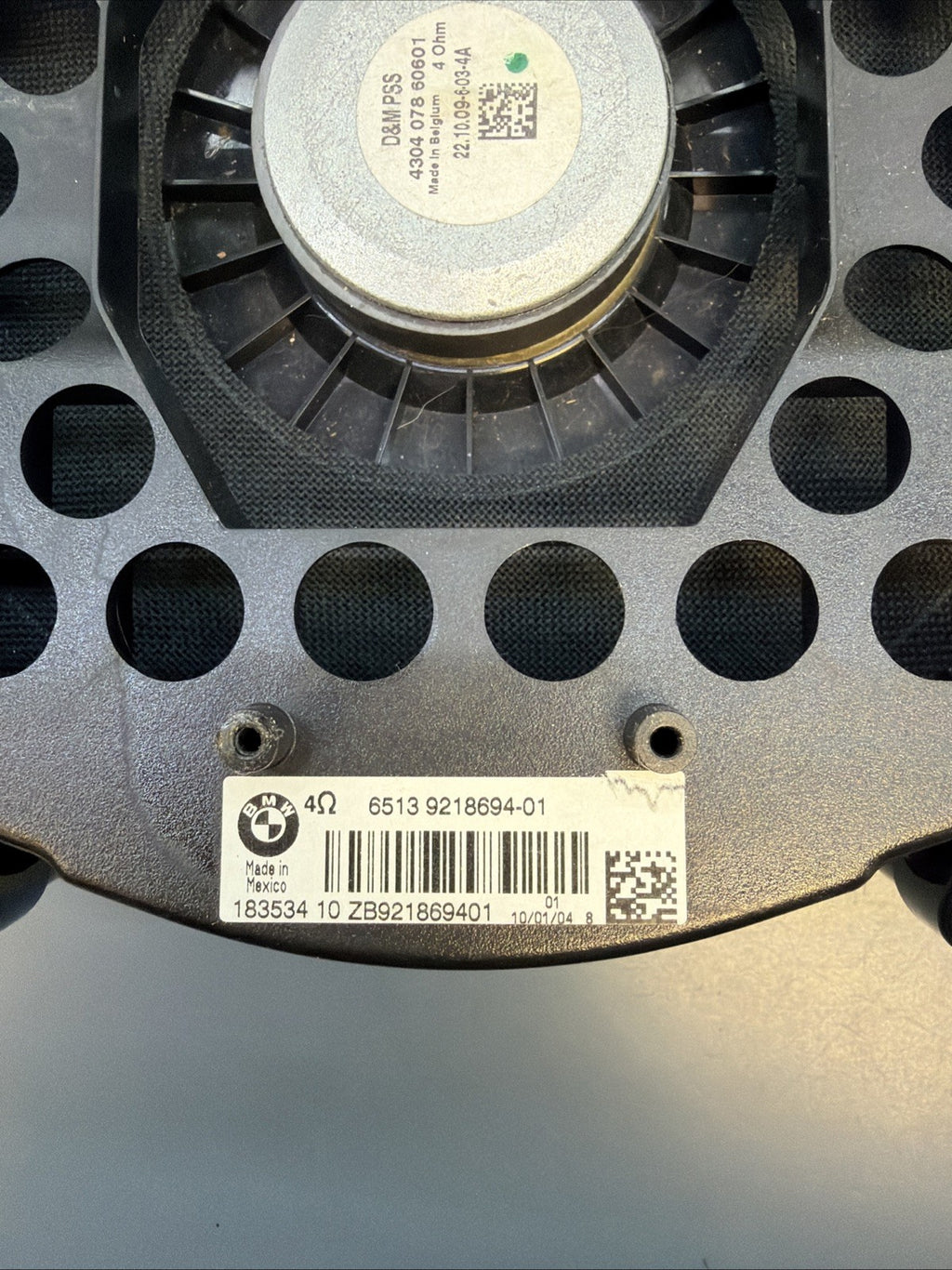 2007-2013 BMW X5 E70 LEFT/RIGHT FRONT CENTRAL BASS SUBWOOFER (SET OF 2) 9218694