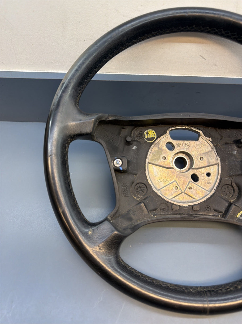 2004-2006 BMW X3 E83 4-Spoke Steering Wheel Black Leather OEM 3411790
