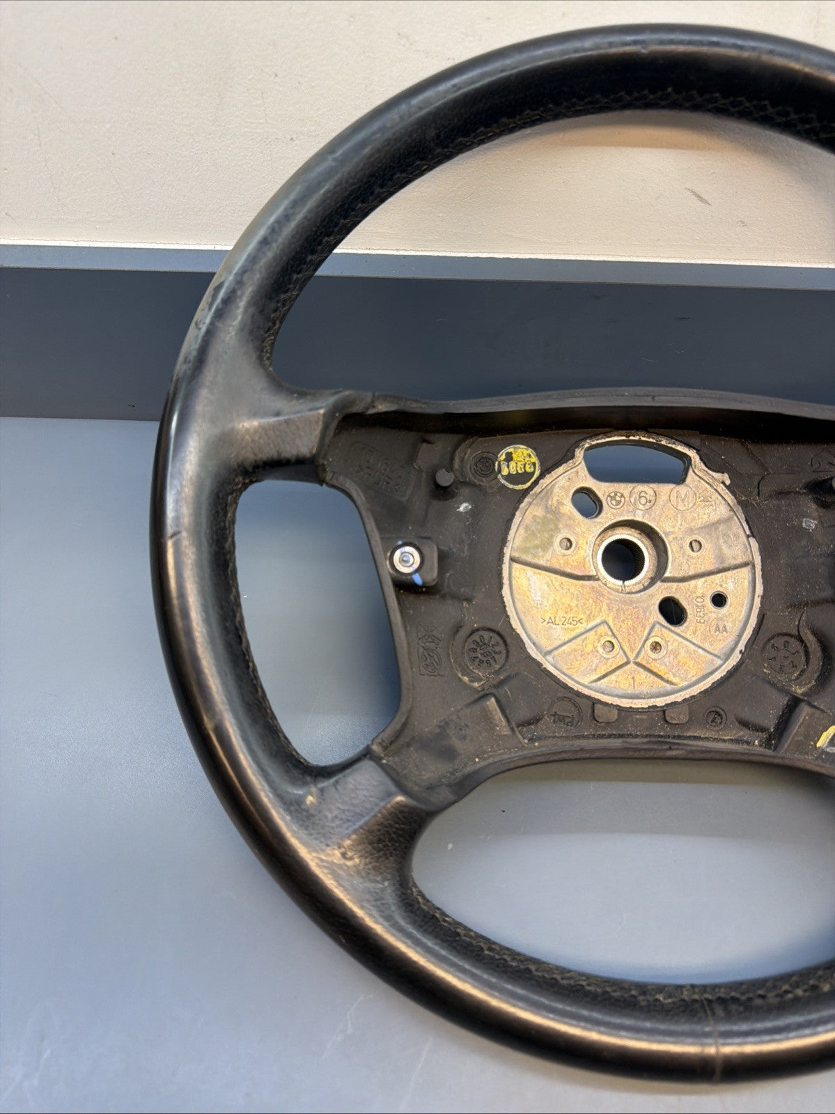2004-2006 BMW X3 E83 4-Spoke Steering Wheel Black Leather OEM 3411790