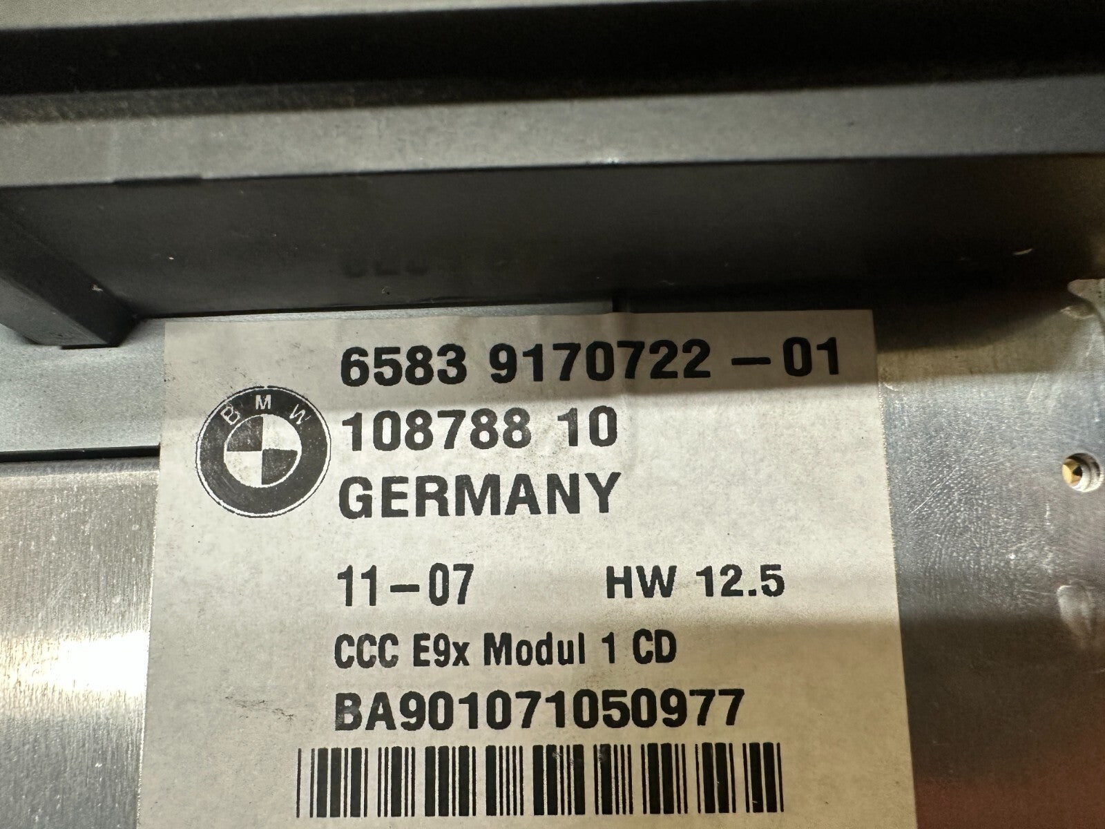 BMW 2006-2012 E90 GPS SAT NAV RADIO AUDIO CD PLAYER OEM 91707222