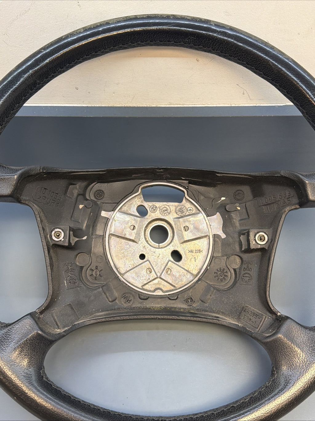 BMW E38 E39 740I 750I 530I 540I Steering Wheel Black Leather OEM 1095633