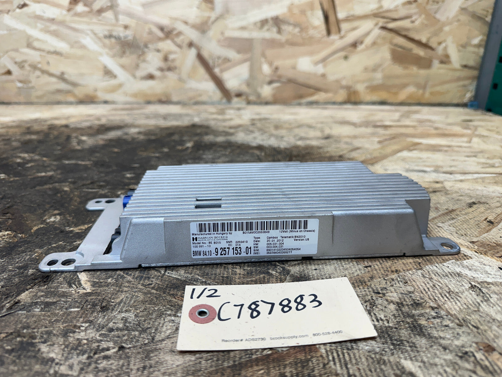 BMW 11-17 F25 F10 F30 HARMAN BLUETOOTH TELEMATIC CONTROL MODULE OEM 9257153