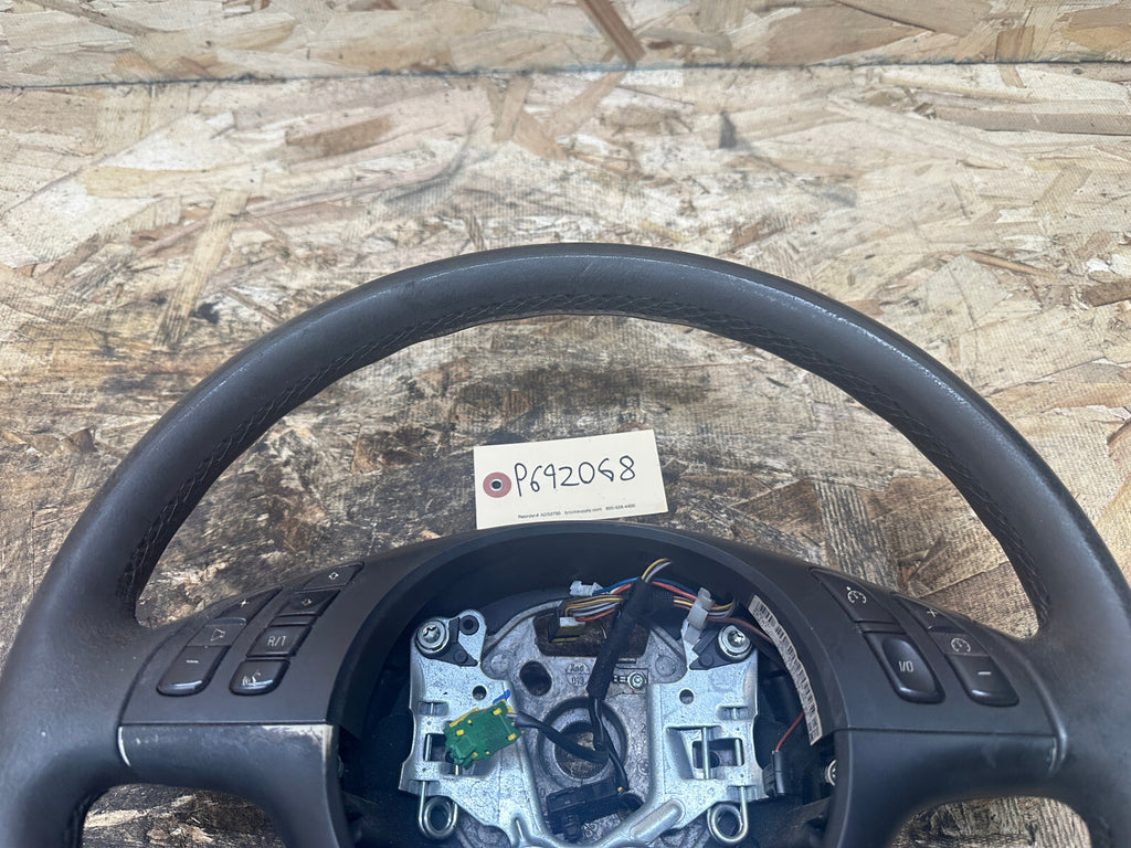 BMW 99-06 BROKEN E46 3 SERIES BLACK LEATHER SPORT STEERING WHEEL 101493/6760659